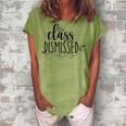 I Love You All Class Dismissed Teacher Last Day Of School V4 Women's Loosen Crew Neck Short Sleeve T-Shirt Grey