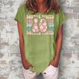 Kids Girls 10Th Birthday Double Digits Tenth Hippie Daisy Print V2 Women's Loosen Crew Neck Short Sleeve T-Shirt Grey