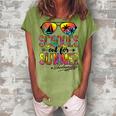 Last Day Of School Schools Out For Summer School Nurse Life Women's Loosen Crew Neck Short Sleeve T-Shirt Grey