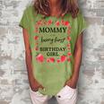 Womens Mommy Of The Berry First Birthday Girl Sweet One Strawberry Women's Loosen T-shirt Grey