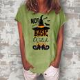 Not Your Basic Witch Halloween Costume Witch Bat Women's Loosen T-shirt Grey