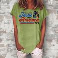 She Loves Jesus And America Too 4Th Of July Proud Christians Women's Loosen T-shirt Grey