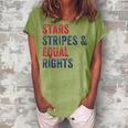 Stars Stripes And Equal Rights 4Th Of July Womens Rights Women's Loosen T-shirt Grey