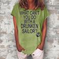 What Cant You Do With A Drunken Sailor Women's Loosen Crew Neck Short Sleeve T-Shirt Grey