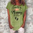 Womens Soon To Be Mommy 2023 Mothers Day First Time Mom Pregnancy Women's Loosen Crew Neck Short Sleeve T-Shirt Grey