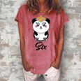 6 Year Old Gifts Cute Panda Birthday Girl 6Th Birthday Funny Women's Loosen Crew Neck Short Sleeve T-Shirt Watermelon