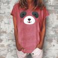 Cute Bear Panda Face Diy Easy Halloween Party Easy Costume Women's Loosen T-shirt Watermelon