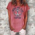 Dibs On The Captain Anchor Funny Captain Wife  Women's Loosen Crew Neck Short Sleeve T-Shirt Watermelon