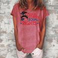 Messy Bun American Flag Pro Choice Star Stripes Equal Right V4 Women's Loosen T-shirt Watermelon