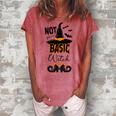 Not Your Basic Witch Halloween Costume Witch Bat Women's Loosen T-shirt Watermelon