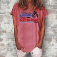 She Loves Jesus And America Too 4Th Of July Proud Christians Women's Loosen T-shirt Watermelon