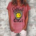 Softball Gigi Leopard Game Day Softball Lover Mothers Day  Women's Loosen Crew Neck Short Sleeve T-Shirt Watermelon