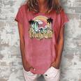 Vintage Retro Beach Bum Tropical Summer Vacation Women's Loosen T-shirt Watermelon