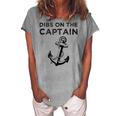 Dibs On The Captain Funny Captain Wife Dibs On The Captain  Women's Loosen Crew Neck Short Sleeve T-Shirt Green