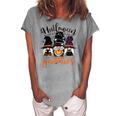 Gnomes Halloween With My Gnomies Witch Garden Gnome  Women's Loosen Crew Neck Short Sleeve T-Shirt Green