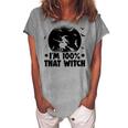 Halloween Party Im 100 That Witch Spooky Halloween Women's Loosen T-shirt Green