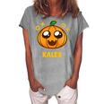 Kids Kaleb Kids Pumpkin Halloween Women's Loosen T-shirt Green
