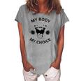 Pro-Choice Texas Women Power My Uterus Decision Roe Wade Women's Loosen T-Shirt Green