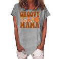 Retro Groovy Mama Matching Family 1St Birthday Party Women's Loosen T-shirt Green
