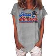 She Loves Jesus And America Too 4Th Of July Proud Christians Women's Loosen T-shirt Green