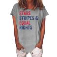 Stars Stripes And Equal Rights 4Th Of July Womens Rights Women's Loosen T-shirt Green
