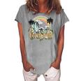 Vintage Retro Beach Bum Tropical Summer Vacation Women's Loosen T-shirt Green