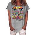 Last Day Of School Schools Out For Summer School Nurse Life Women's Loosen Crew Neck Short Sleeve T-Shirt White