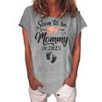 Womens Soon To Be Mommy 2023 Mothers Day First Time Mom Pregnancy Women's Loosen Crew Neck Short Sleeve T-Shirt White