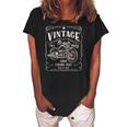 50Th Birthday 1972 Gift Vintage Classic Motorcycle 50 Years Women's Loosen Crew Neck Short Sleeve T-Shirt Black