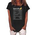 Biscuits Nutrition Facts Funny Thanksgiving Christmas Women's Loosen Crew Neck Short Sleeve T-Shirt Black