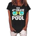 Bye Bye 4Th Grade Hello Pool Sunglasses Teachers Students Women's Loosen Crew Neck Short Sleeve T-Shirt Black