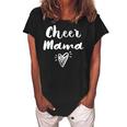 Cheerleader Mom Gifts- Womens Cheer Team Mother- Cheer Mom Pullover Women's Loosen Crew Neck Short Sleeve T-Shirt Black