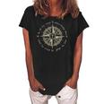 God Will Direct Your Path Compass Religion Christian Women's Loosen Crew Neck Short Sleeve T-Shirt Black