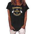 Grandma Level Unlocked Soon To Be Grandma Gift Women's Loosen Crew Neck Short Sleeve T-Shirt Black