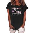 Happiness Is Being A Gaga Cute Womens Grandma Women's Loosen Crew Neck Short Sleeve T-Shirt Black