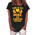 Mac And Cheese Funny Food Halloween Party Costume Women's Loosen Crew Neck Short Sleeve T-Shirt Black
