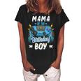 Mama Of The Birthday Boy Matching Family Video Gamer Party Women's Loosen Crew Neck Short Sleeve T-Shirt Black