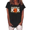 Mothers Day Gift Basketball Mom  Mom Game Day Outfit  Women's Loosen Crew Neck Short Sleeve T-Shirt Black