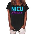 Newborn Intensive Care Unit Nurse Nicu Nurse Women's Loosen Crew Neck Short Sleeve T-Shirt Black