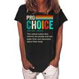 Pro Choice Definition Feminist Womens Rights Retro Vintage Women's Loosen Crew Neck Short Sleeve T-Shirt Black