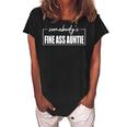 Somebodys Fine Ass Auntie Sarcastic Mama - Mothers Day Women's Loosen Crew Neck Short Sleeve T-Shirt Black