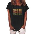 Thankful Teacher Job Sweater Fall Present Women's Loosen Crew Neck Short Sleeve T-Shirt Black