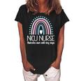 With Tiny Steps Nicu Nurse Neonatal Intensive Care Unit Women's Loosen Crew Neck Short Sleeve T-Shirt Black