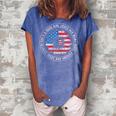 A Good Girl Loves Her Mama Jesus And America Too 4Th Of July Women's Loosen Crew Neck Short Sleeve T-Shirt Blue