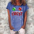 Chest Nuts Christmas T Matching Couple Chestnuts V2 Women's Loosen Crew Neck Short Sleeve T-Shirt Blue