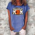 Mothers Day Gift Basketball Mom  Mom Game Day Outfit  Women's Loosen Crew Neck Short Sleeve T-Shirt Blue
