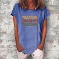 Thankful Teacher Job Sweater Fall Present Women's Loosen Crew Neck Short Sleeve T-Shirt Blue