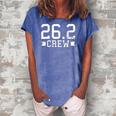 Womens 262 Running Design Marathon Crew Gift Women's Loosen Crew Neck Short Sleeve T-Shirt Blue