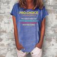 Womens Pro Choice Definition Womens Rights Feminist Retro Women's Loosen Crew Neck Short Sleeve T-Shirt Blue