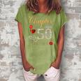 Chapter 50 Years Est 1972 50Th Birthday Red Rose Wine Crown Women's Loosen Crew Neck Short Sleeve T-Shirt Green